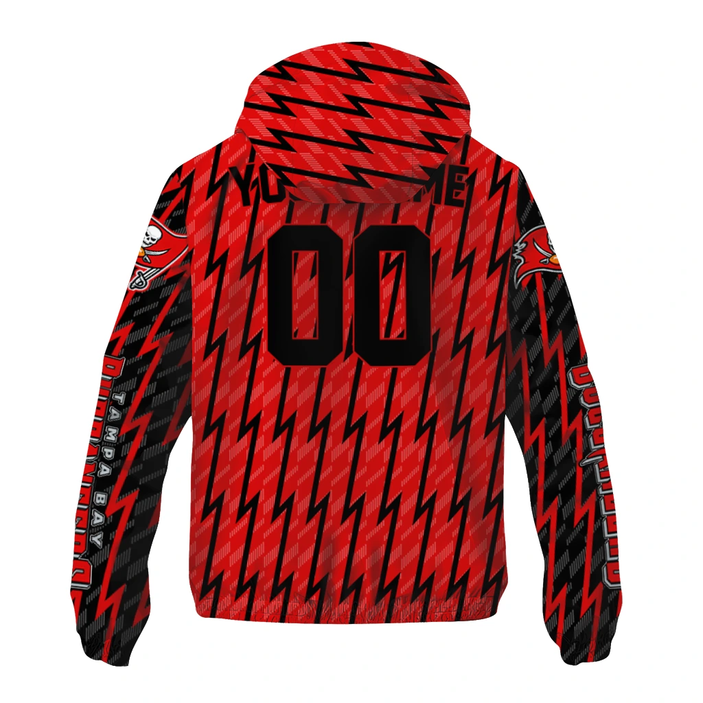 customized tampa bay buccaneers lightning strike grid red windbreaker jacket fashion forward customized tampa bay buccaneers lightning strike grid red windbreaker jacket fashion forward