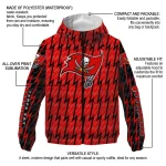 customized tampa bay buccaneers lightning strike grid red windbreaker jacket best selling