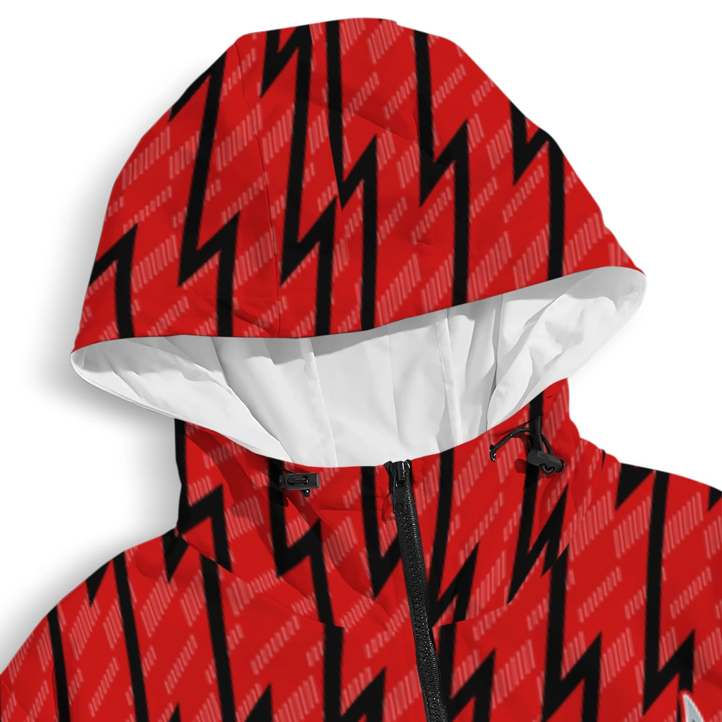 customized tampa bay buccaneers lightning strike grid red windbreaker jacket premium grade customized tampa bay buccaneers lightning strike grid red windbreaker jacket premium grade