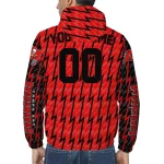 customized tampa bay buccaneers lightning strike grid red windbreaker jacket best selling