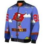 customized tampa bay buccaneers mario blocks blue black bomber jacket best selling