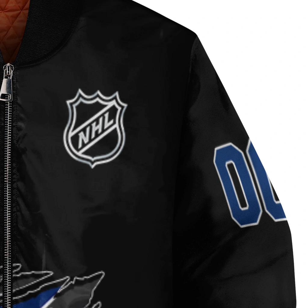 customized tampa bay lightning claw cut black bomber jacket premium grade customized tampa bay lightning claw cut black bomber jacket premium grade
