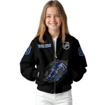 customized tampa bay lightning claw cut black bomber jacket best selling