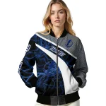 customized tampa bay lightning electric flash blue bomber jacket best selling