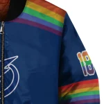customized tampa bay lightning rainbow jersey number blue bomber jacket best selling