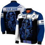 customized tampa bay lightning reaper hands blue black bomber jacket best selling