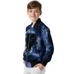 customized tampa bay lightning skull cluster blue bomber jacket best selling