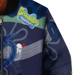 customized tampa bay lightning spongebob playtime blue bomber jacket best selling