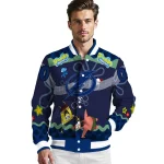 customized tampa bay lightning spongebob playtime blue varsity jacket best selling