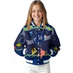 customized tampa bay lightning spongebob playtime blue varsity jacket best selling