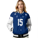 customized tampa bay lightning team patch blue varsity jacket best selling