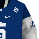 customized tampa bay lightning team patch blue varsity jacket best selling