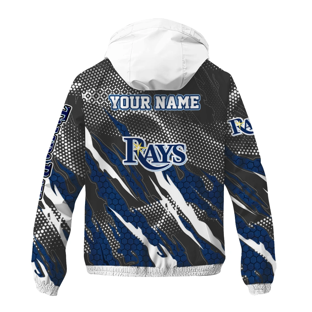 customized tampa bay rays claw mesh navy gray windbreaker jacket fashion forward customized tampa bay rays claw mesh navy gray windbreaker jacket fashion forward