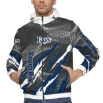 customized tampa bay rays claw mesh navy gray windbreaker jacket best selling
