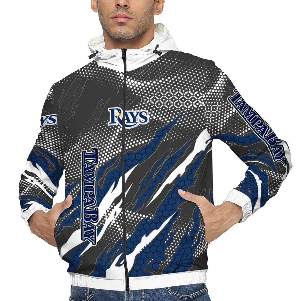 customized tampa bay rays claw mesh navy gray windbreaker jacket top rated customized tampa bay rays claw mesh navy gray windbreaker jacket top rated