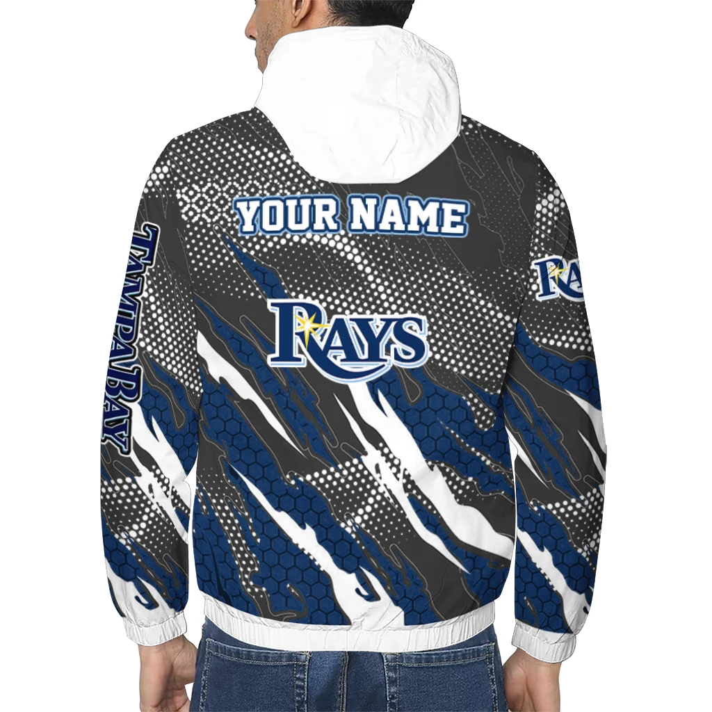 customized tampa bay rays claw mesh navy gray windbreaker jacket trendy customized tampa bay rays claw mesh navy gray windbreaker jacket trendy