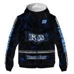 customized tampa bay rays shards cluster navy windbreaker jacket best selling