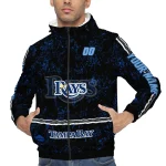 customized tampa bay rays shards cluster navy windbreaker jacket best selling