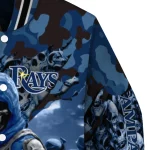 customized tampa bay rays skull horde navy varsity jacket best selling