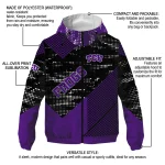 customized tcu horned frogs arrow matrix purple black windbreaker jacket best selling