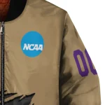customized tcu horned frogs claw effect beige bomber jacket best selling