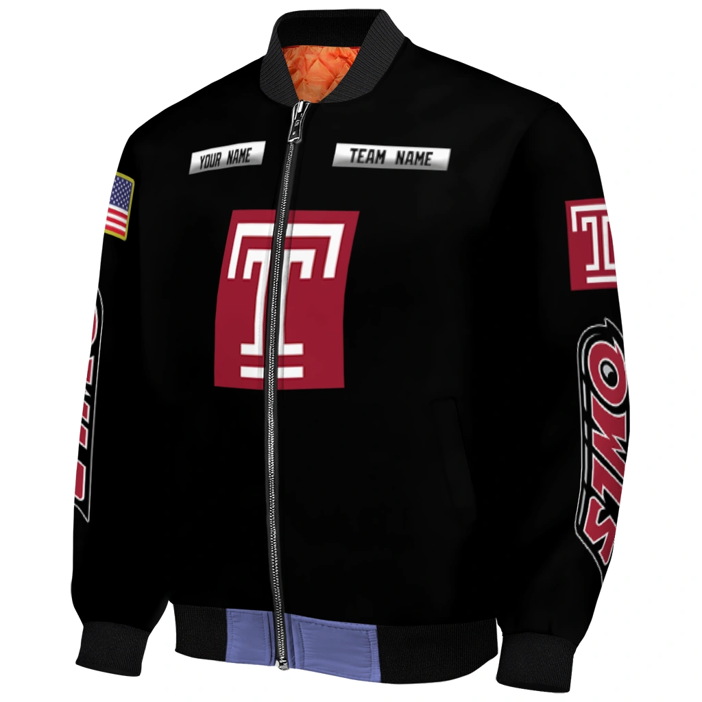 customized temple owls american flag skull black bomber jacket fashion forward customized temple owls american flag skull black bomber jacket fashion forward