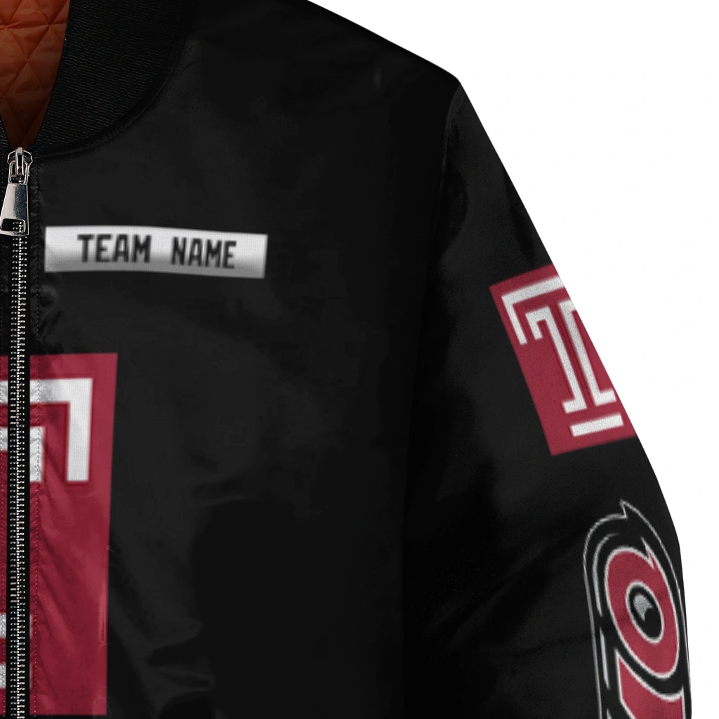 customized temple owls american flag skull black bomber jacket premium grade customized temple owls american flag skull black bomber jacket premium grade