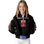 customized temple owls american flag skull black bomber jacket best selling