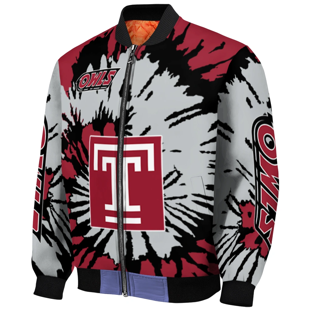 customized temple owls burst splatter red bomber jacket fashion forward customized temple owls burst splatter red bomber jacket fashion forward