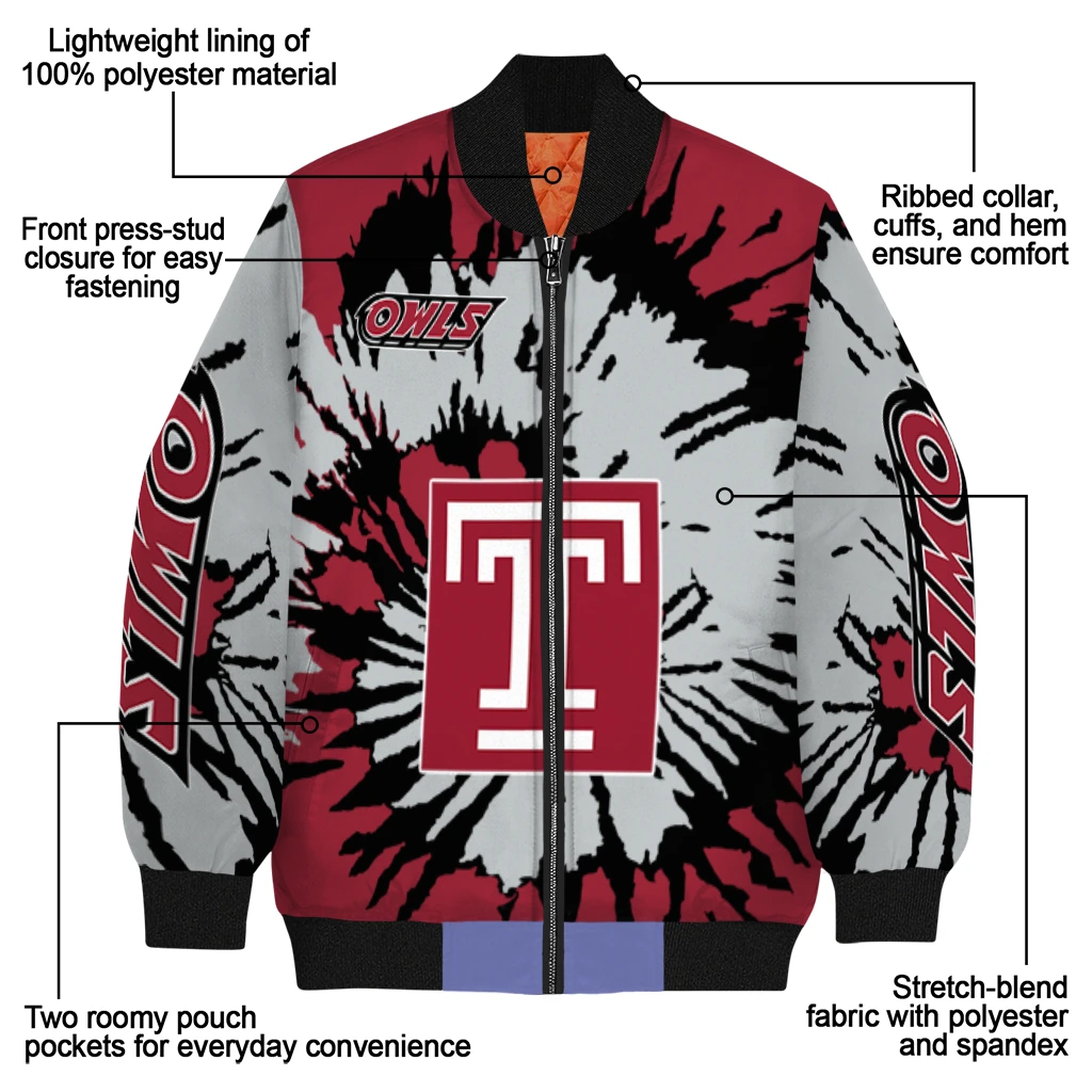 customized temple owls burst splatter red bomber jacket new arrival customized temple owls burst splatter red bomber jacket new arrival