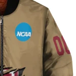 customized temple owls claw effect beige bomber jacket best selling