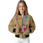 customized temple owls claw effect beige bomber jacket best selling
