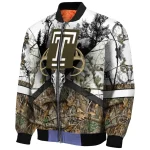 customized temple owls deer skull camouflage white bomber jacket best selling