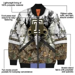 customized temple owls deer skull camouflage white bomber jacket best selling
