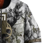 customized temple owls deer skull camouflage white bomber jacket best selling