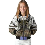 customized temple owls deer skull camouflage white bomber jacket best selling