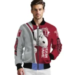 customized temple owls snoopy head red bomber jacket best selling