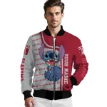 customized temple owls stitch laughing red bomber jacket best selling