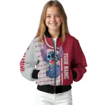 customized temple owls stitch laughing red bomber jacket best selling