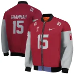 customized temple owls team patch red bomber jacket best selling
