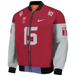 customized temple owls team patch red bomber jacket best selling