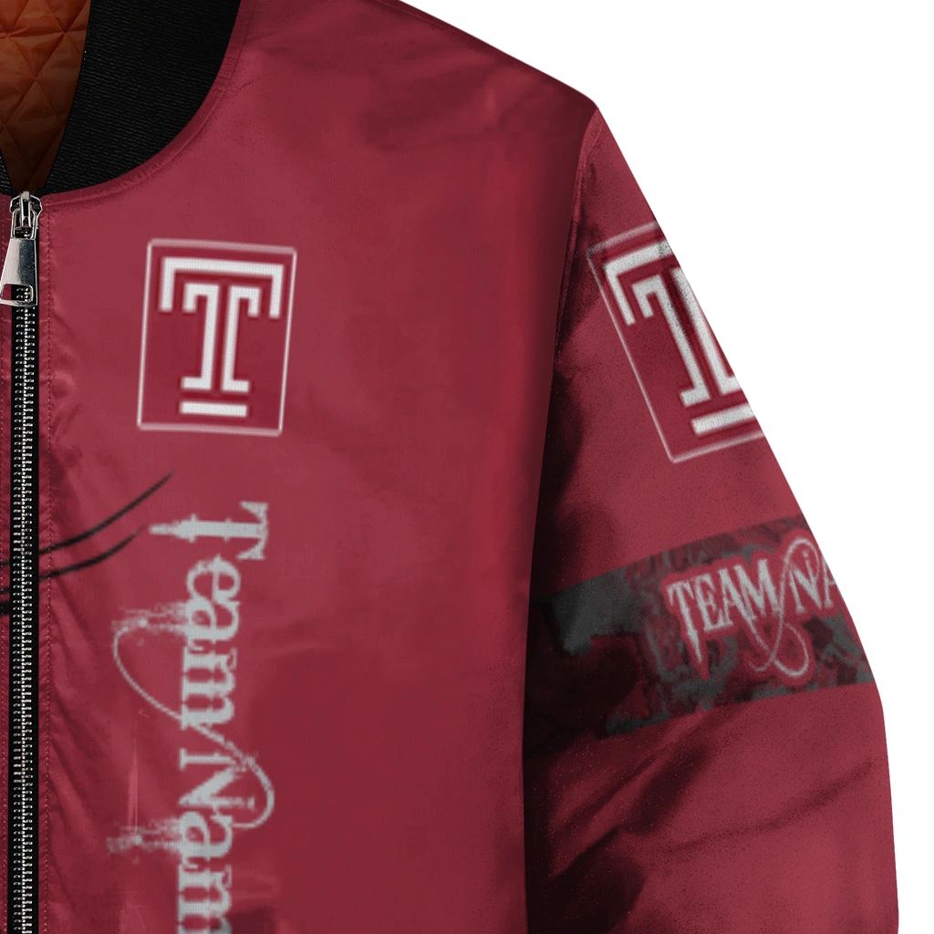 customized temple owls tribal deer art red bomber jacket premium grade customized temple owls tribal deer art red bomber jacket premium grade