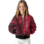 customized temple owls tribal deer art red bomber jacket best selling
