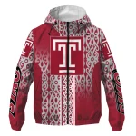 customized temple owls tribal swirls red windbreaker jacket best selling
