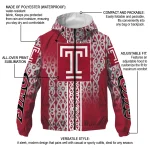 customized temple owls tribal swirls red windbreaker jacket best selling