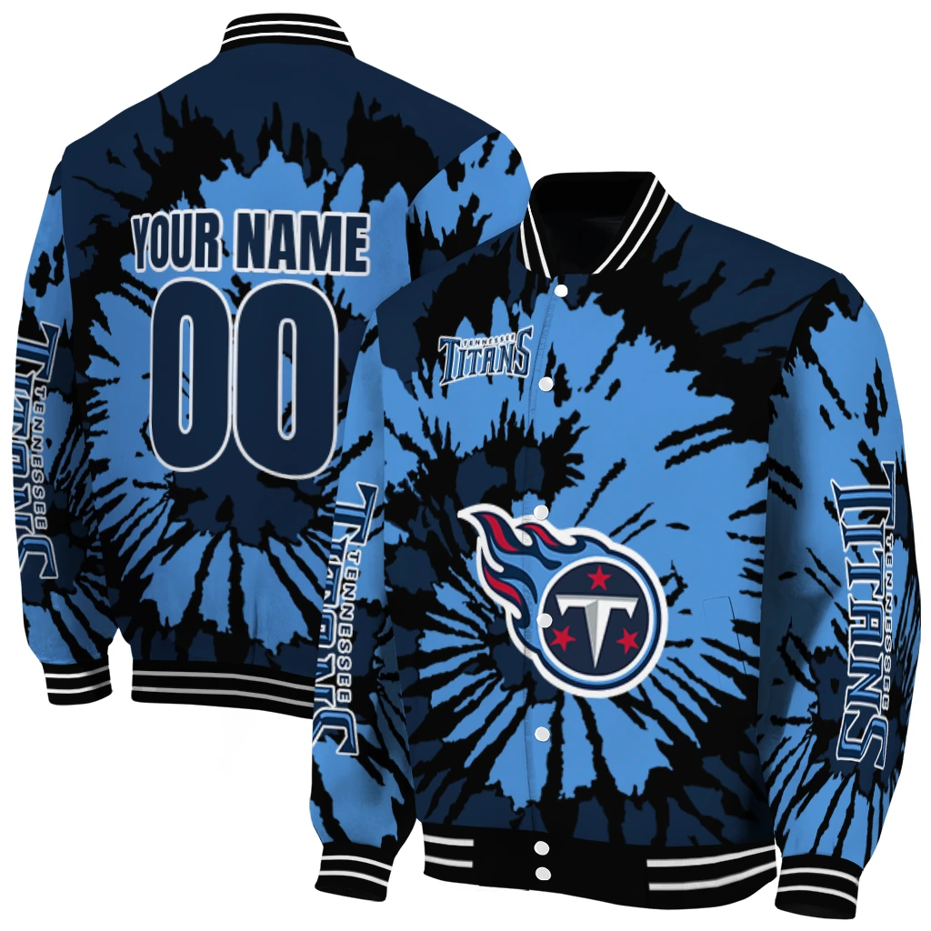 customized tennessee titans burst splatter navy varsity jacket fashion forward customized tennessee titans burst splatter navy varsity jacket fashion forward