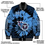 customized tennessee titans burst splatter navy varsity jacket best selling