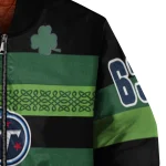customized tennessee titans clover green lines green black bomber jacket best selling