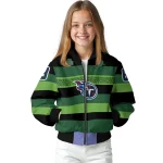 customized tennessee titans clover green lines green black bomber jacket best selling