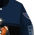 customized tennessee titans groot football navy black varsity jacket best selling